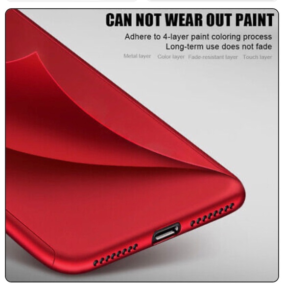 NIB, iPhone 7 silver metallic 3 piece phone case with screen protector. Unopened - Picture 8 of 8